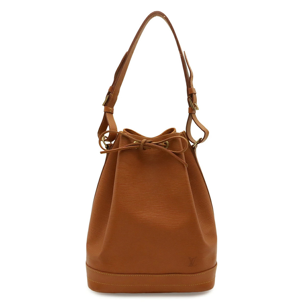 LOUIS VUITTON Epi Noe Drawstring Shoulder Bag Hobo Zipang Gold Camel Brown